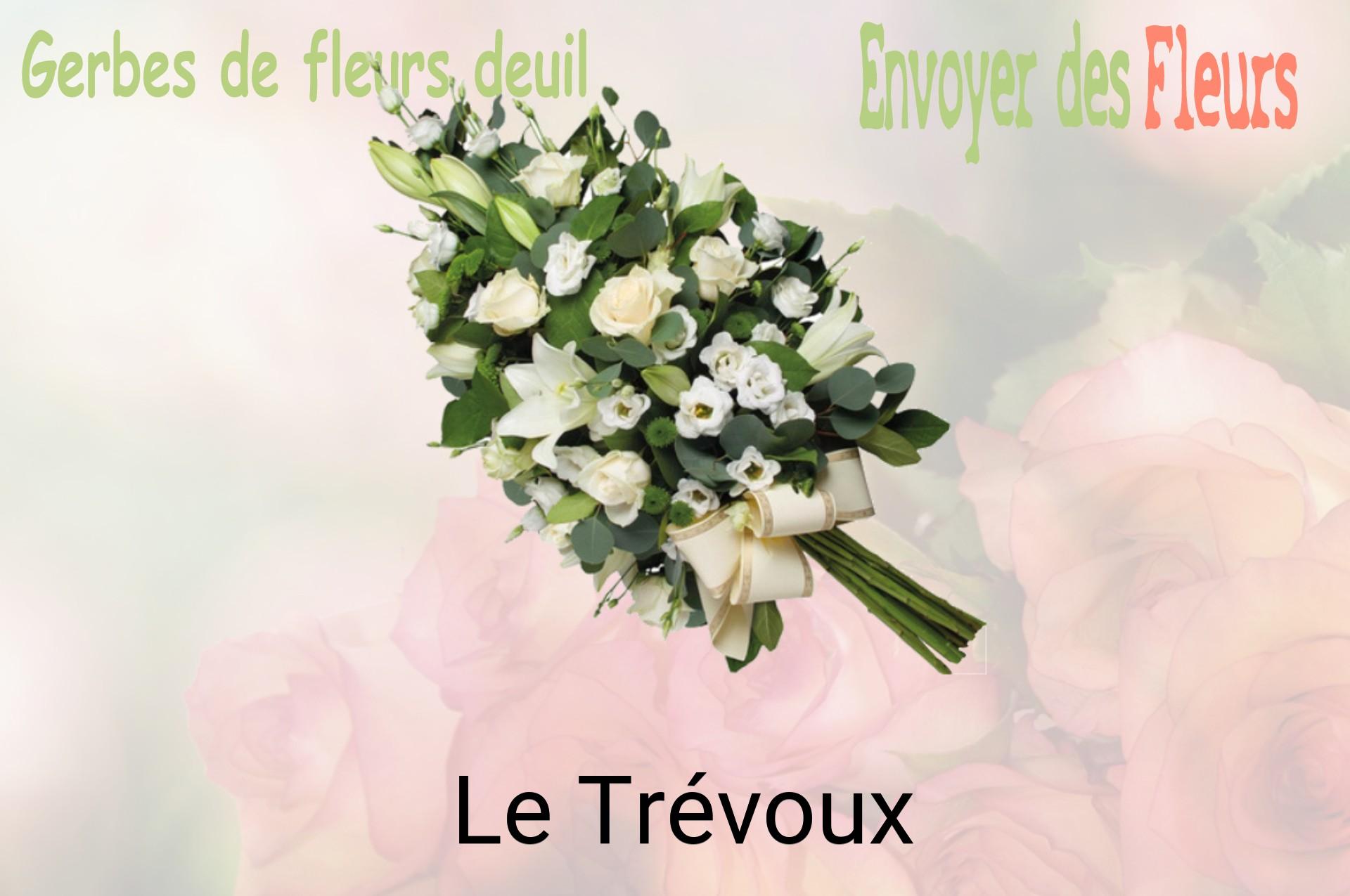 Gerbe de fleurs de deuil livrée à Le Trévoux